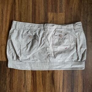 Hollister striped mini skirt
